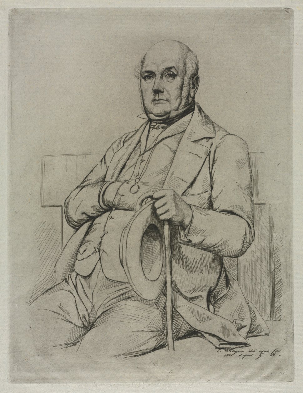 Casimir Le Conte, 1856. av Charles Meryon