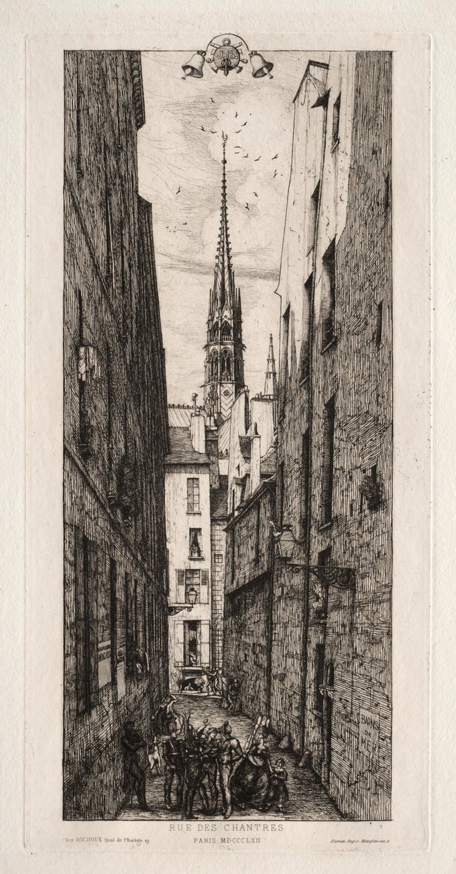 Chantrey Street, Paris, 1862. av Charles Meryon