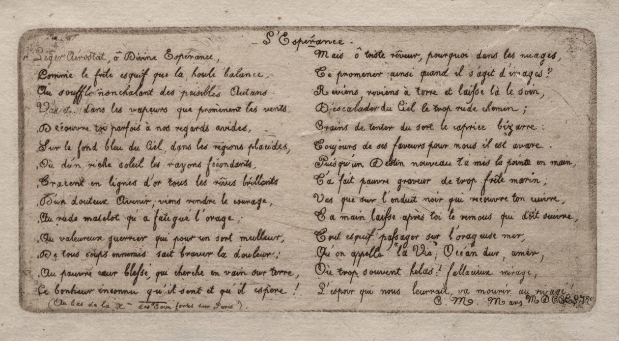 Etsninger av Paris: Håp, 1854. av Charles Meryon