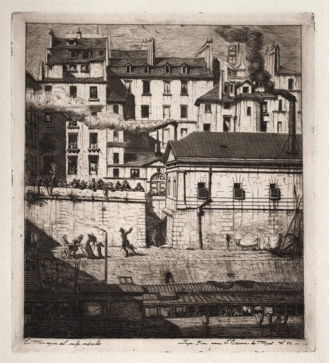 Etchings of Paris: The Mortuary av Charles Meryon