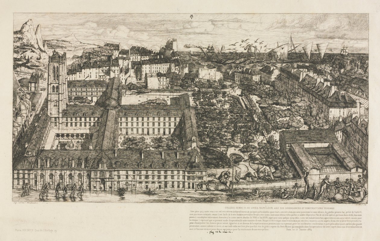 Henry IV College, 1863-1864. av Charles Meryon