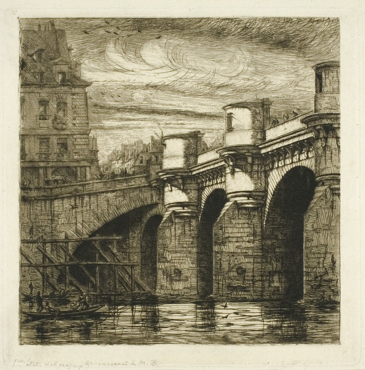 Pont Neuf, Paris av Charles Meryon