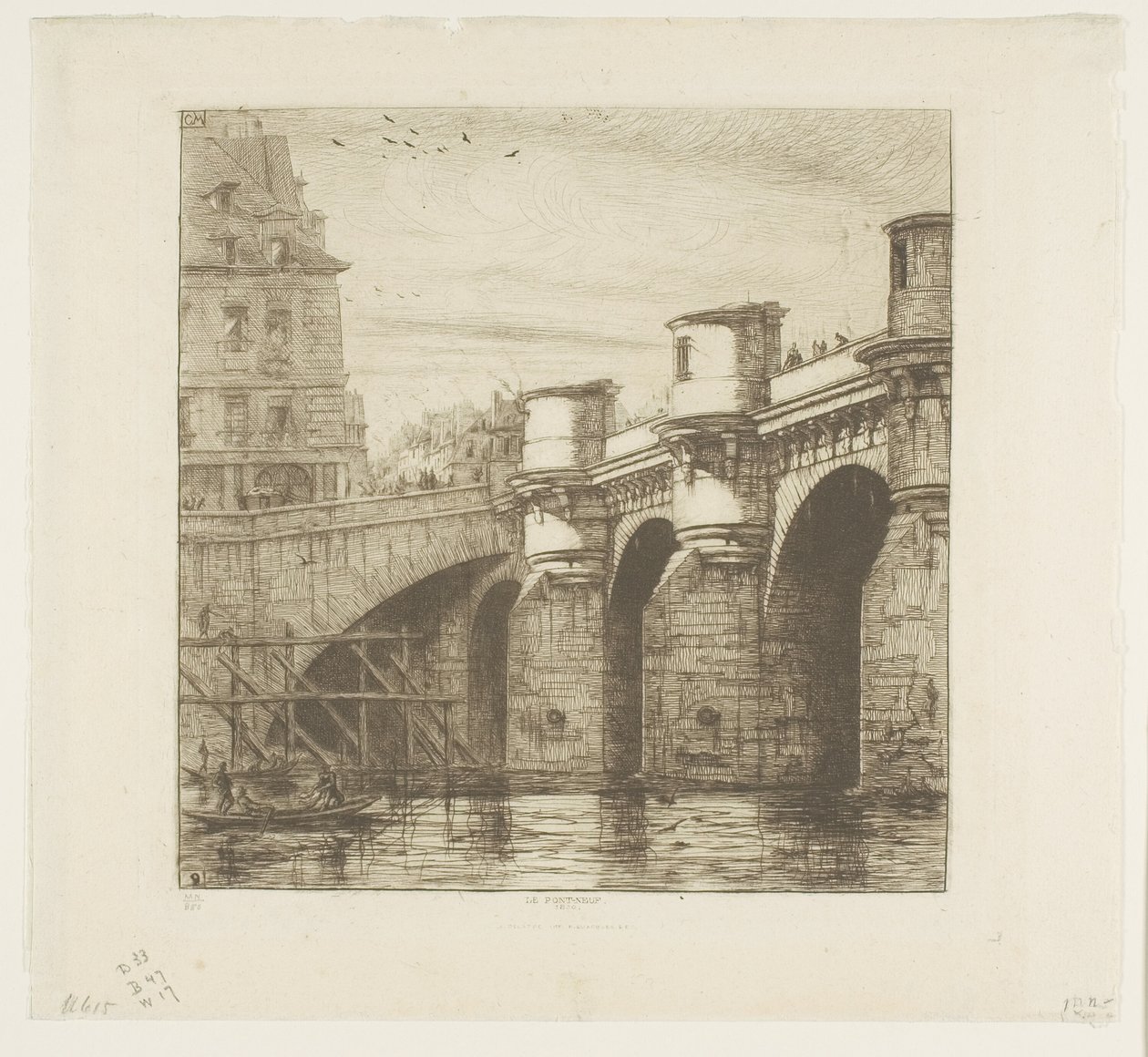 Pont Neuf, Paris av Charles Meryon