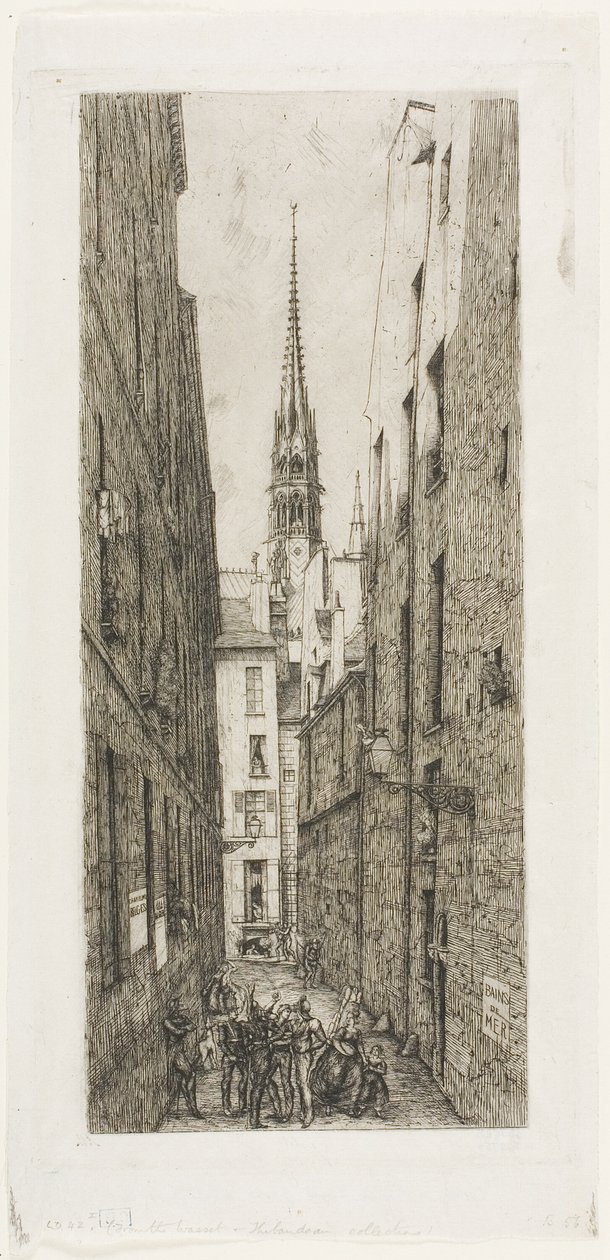 Rue des Chantres, Paris av Charles Meryon
