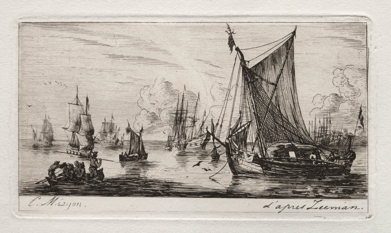 South Sea Fishers, 1850. av Charles Meryon