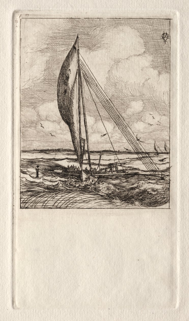 Swift Sailing Proa, Mulgrave Archipelago, Oseania av Charles Meryon