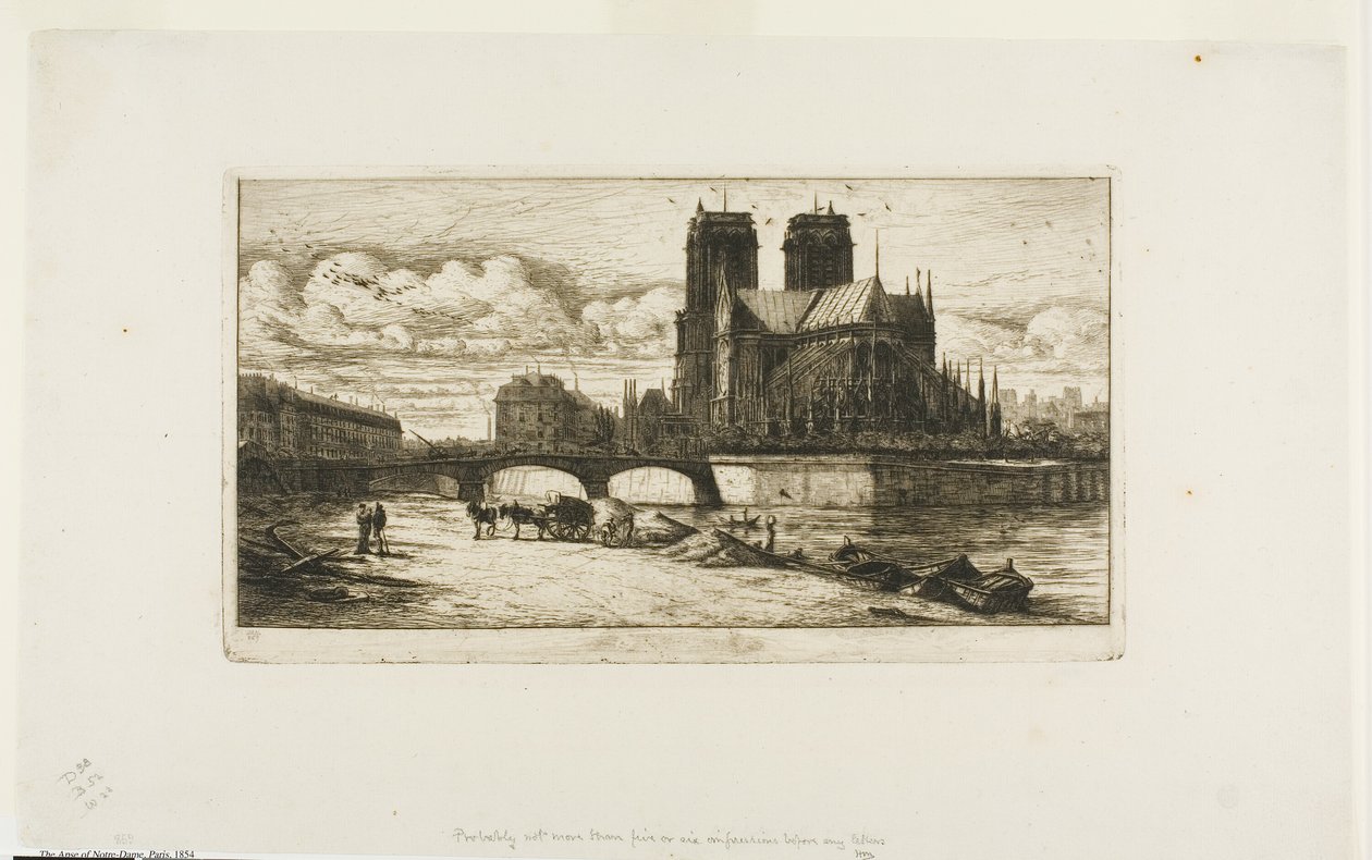 Apsiden til Notre-Dame, Paris av Charles Meryon