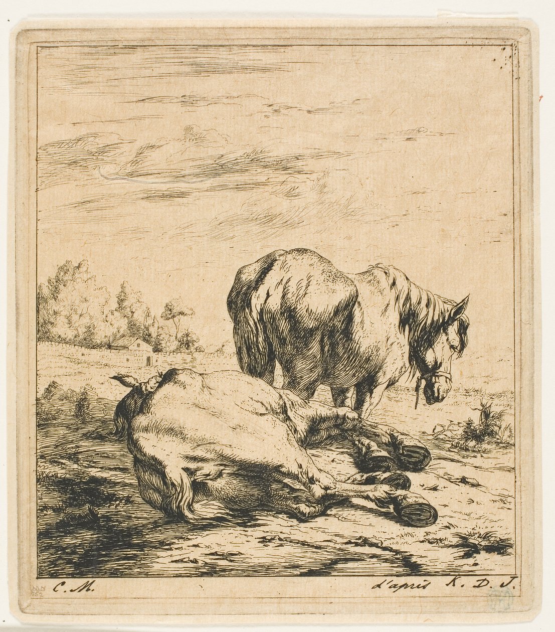 De to hestene av Charles Meryon