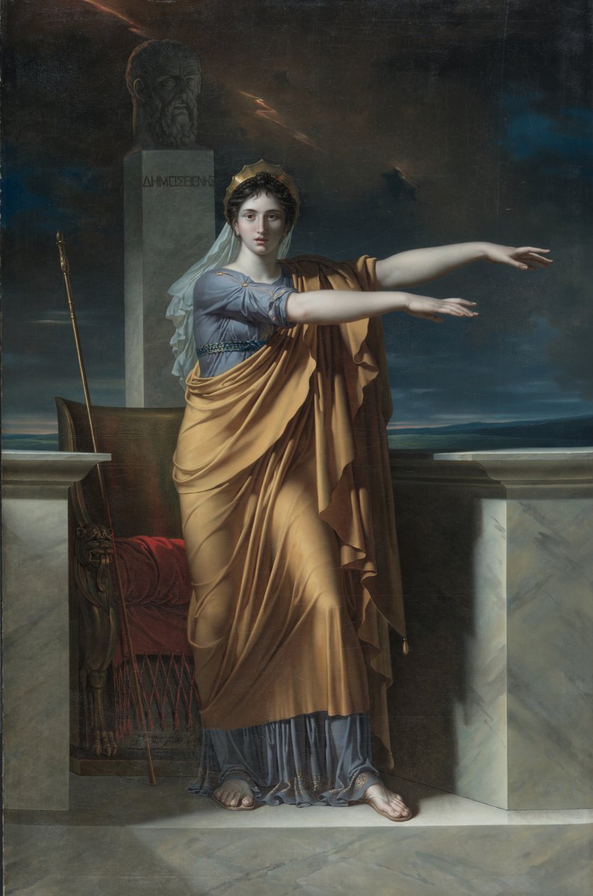 Polyhymnia, Muse of Eloquence, 1800 av Charles Meynier