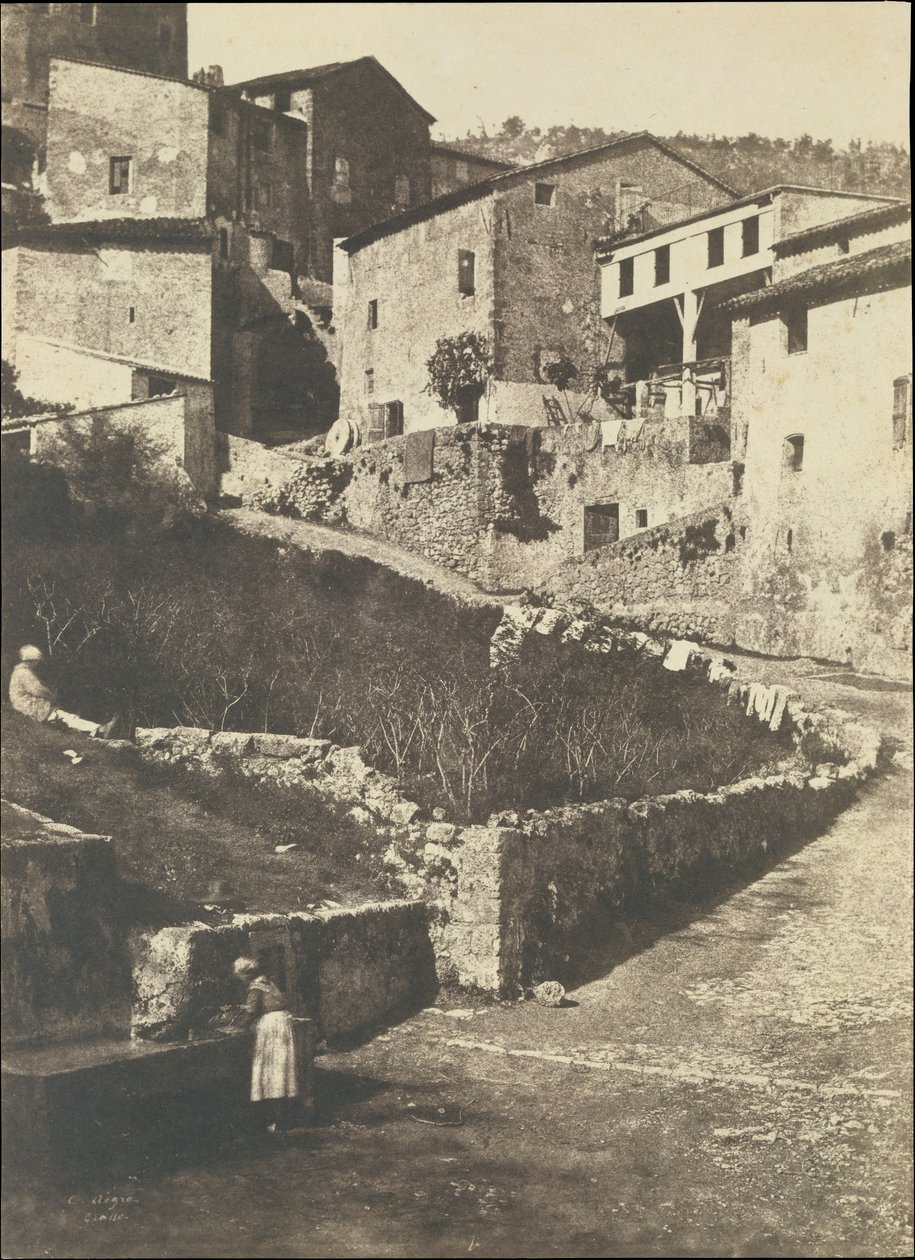 En gate i Grasse, 1852. av Charles Nègre