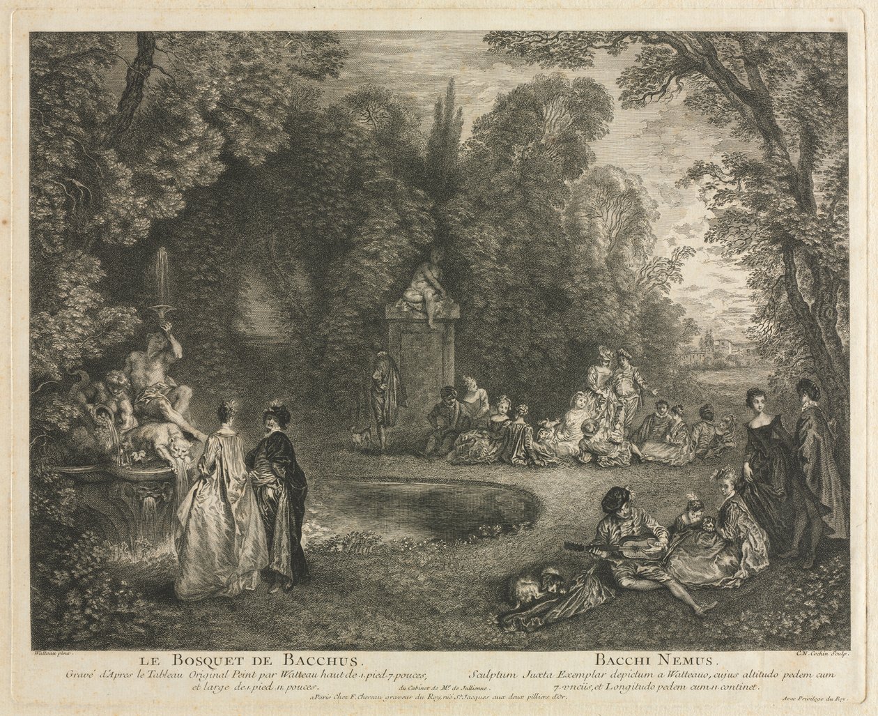 Bacchus Grove av Charles Nicolas Cochin