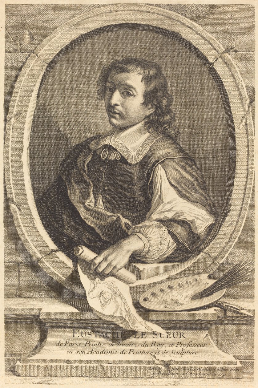 Eustache Le Sueur av Charles Nicolas Cochin I