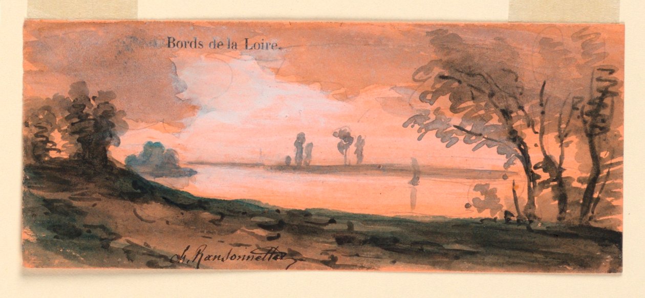 Ved bredden av Loire av Charles Nicolas Ransonnette
