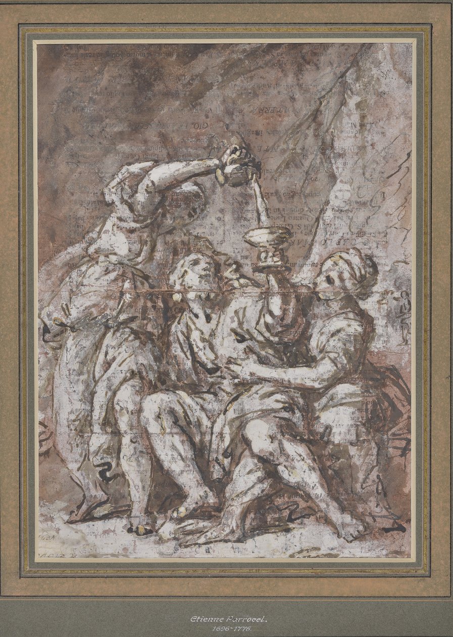 Loth og døtrene hans (tegning) av Charles Parrocel