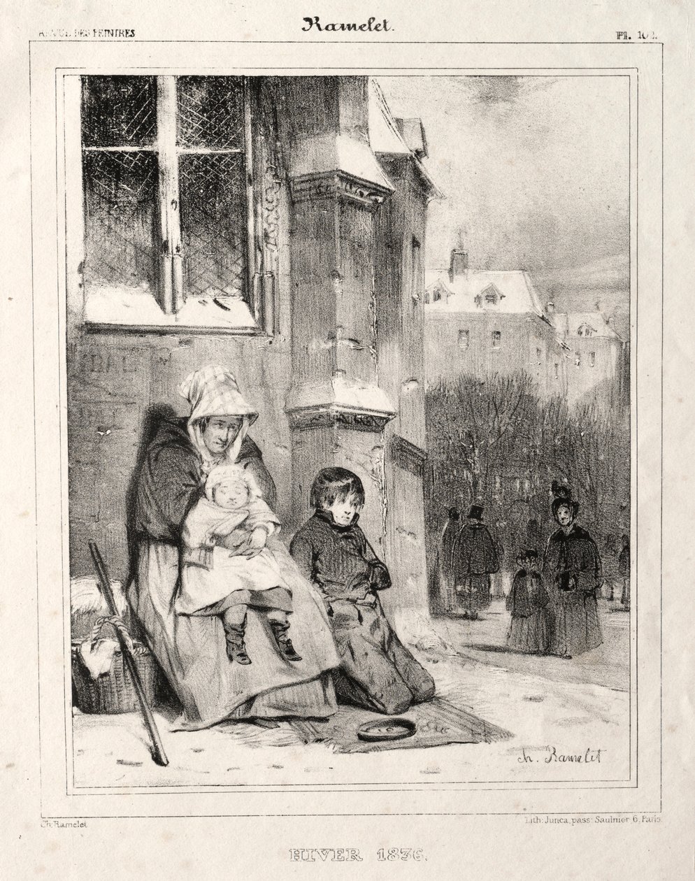 Vinter, 1836. av Charles Ramelet