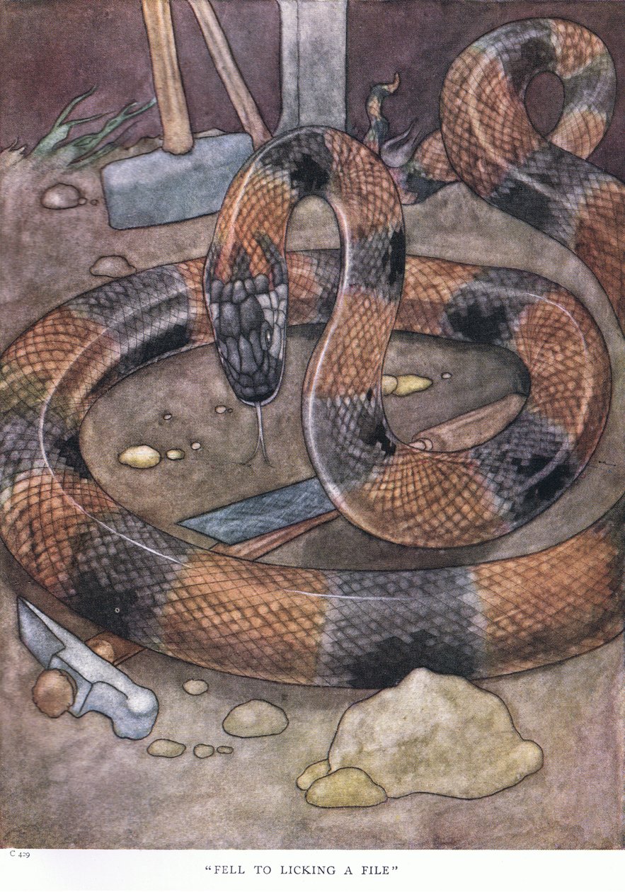 Falt til å slikke en fil, 1930-tallet av Charles Robinson