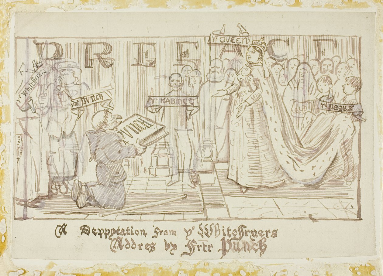 En deputasjon fra Whitefriars av Charles Samuel Keene