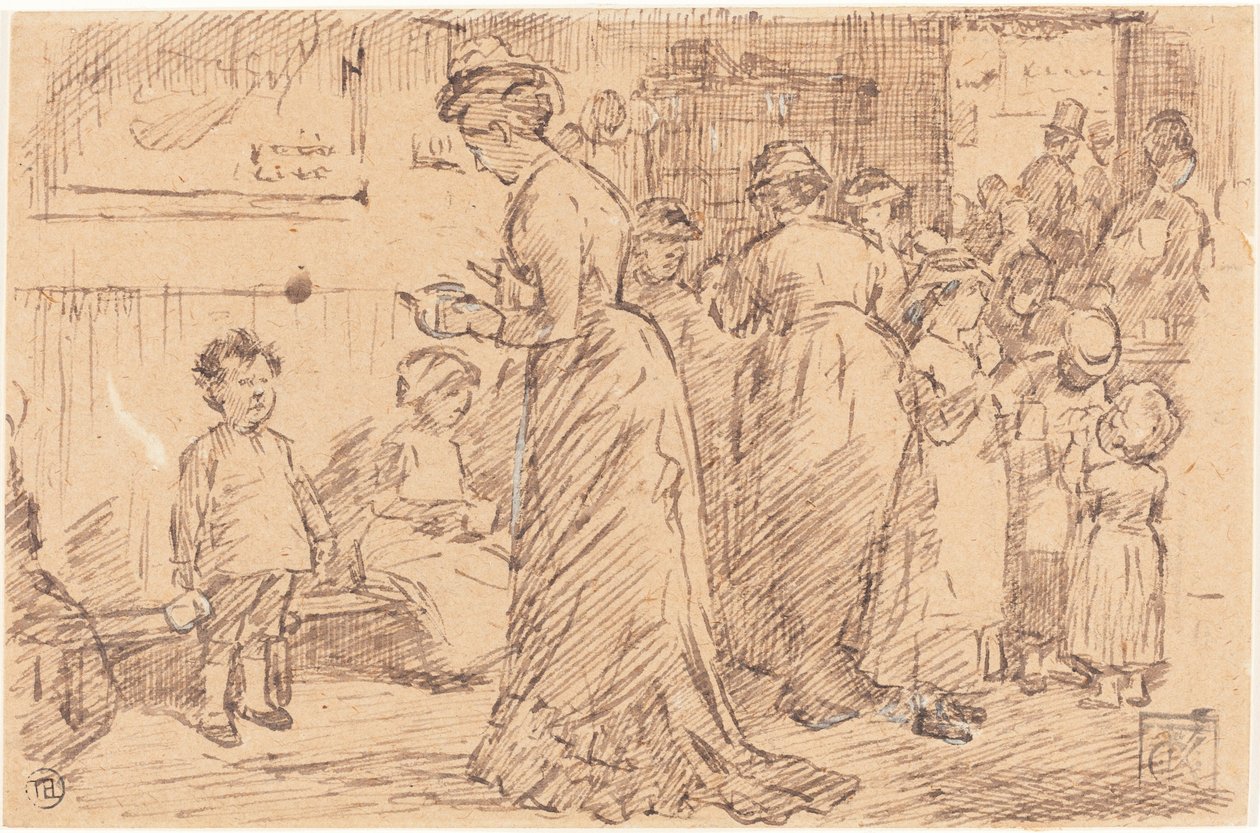 En stasjonsbuffet av Charles Samuel Keene