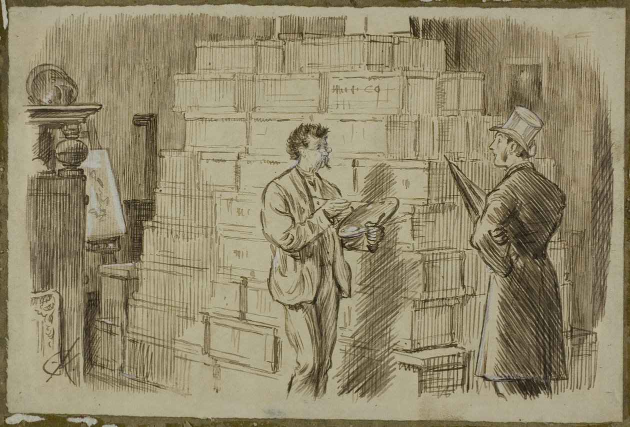 I studioet av Charles Samuel Keene
