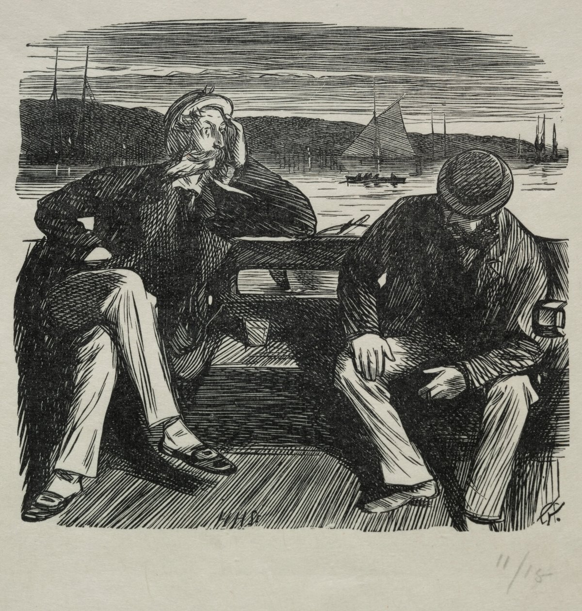 Lady Nelly - flørten, 1869. av Charles Samuel Keene