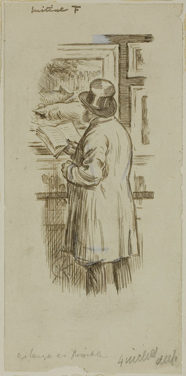 Mann på utstilling av Charles Samuel Keene