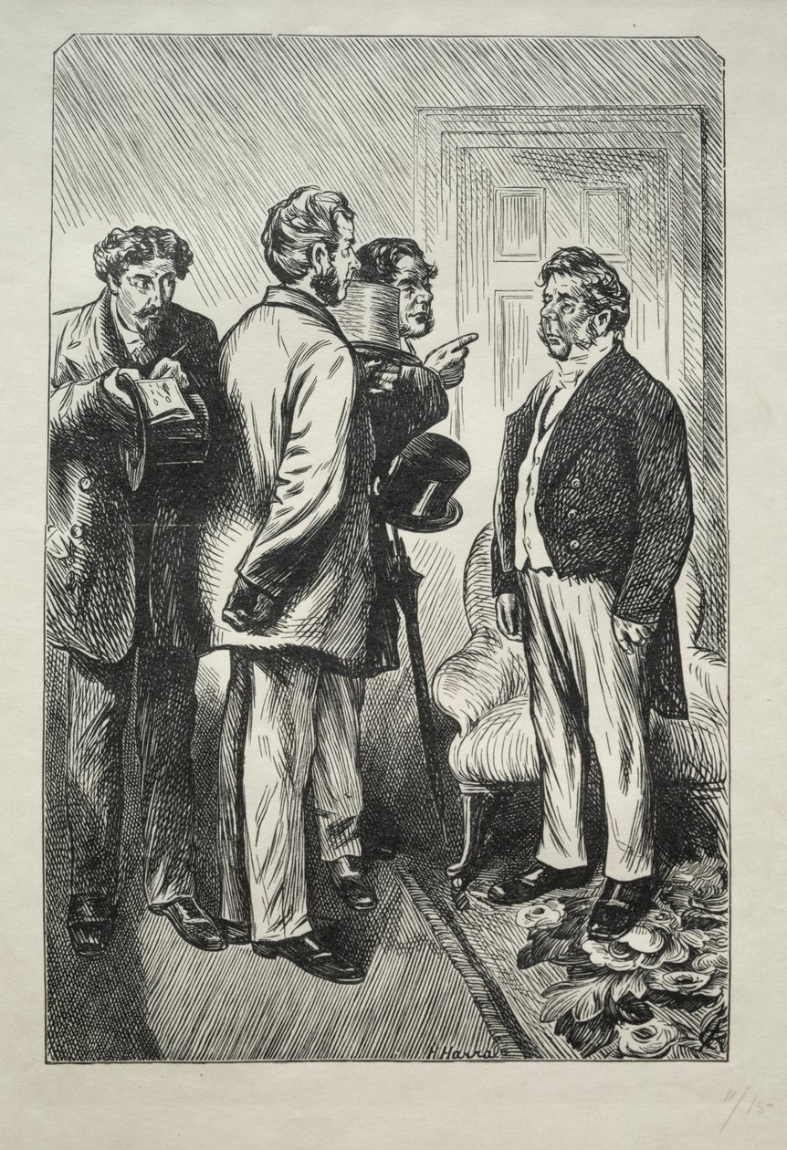 Vår juletyrkia, Mr. Bobsby bekymret av Charles Samuel Keene