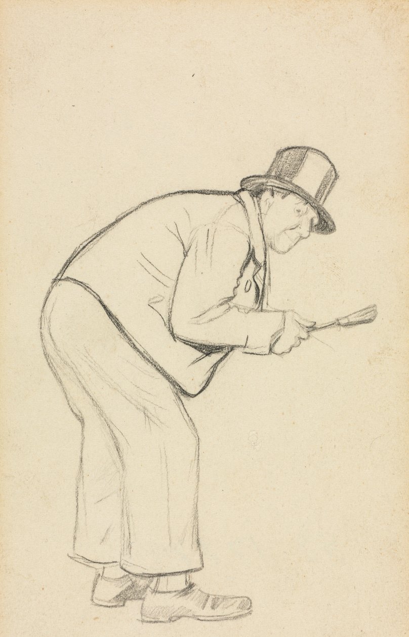 Studie for "A Woman Hater" av Charles Samuel Keene