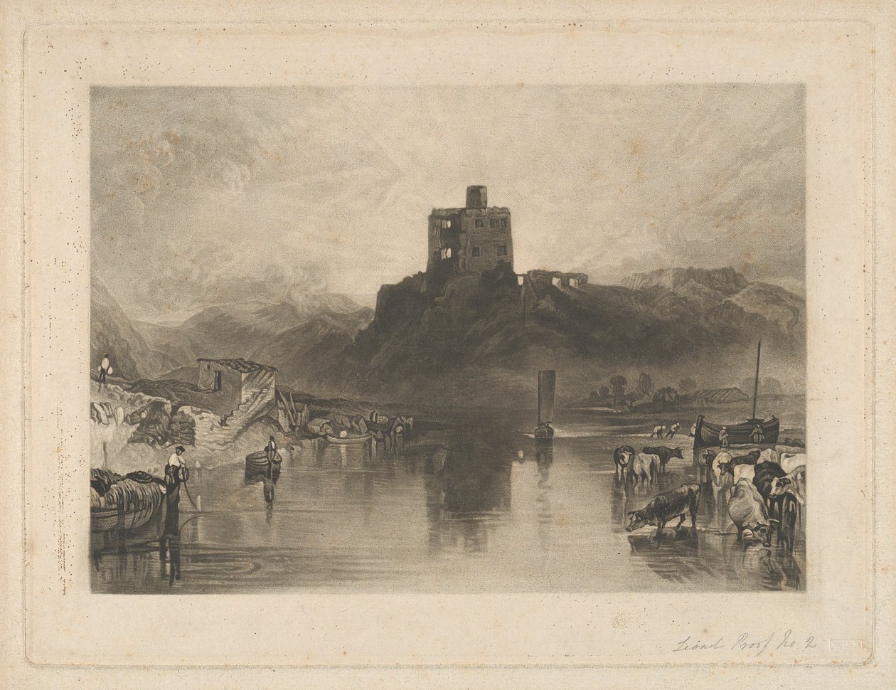 Norham Castle, ved elven Tweed av Charles Turner