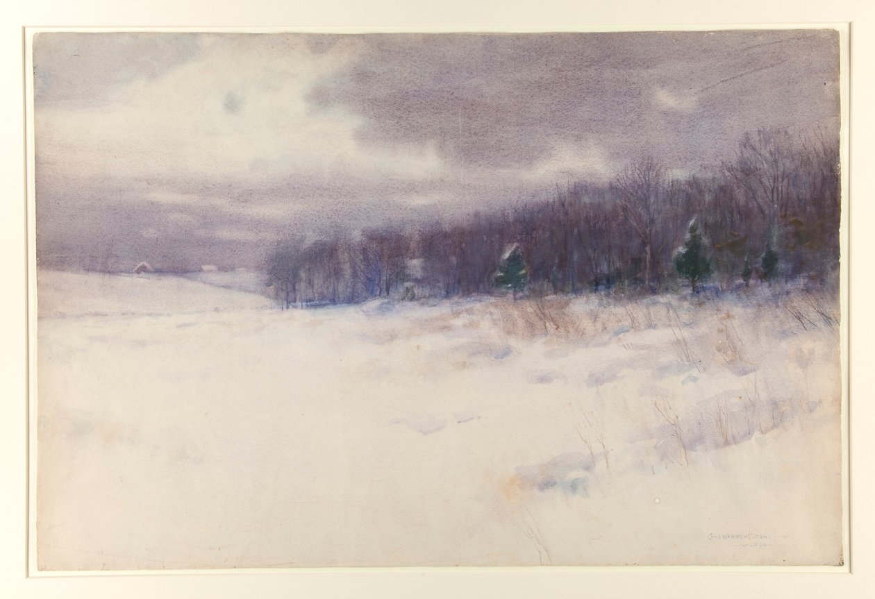 Uten tittel [Vinterlandskap - New Jersey] av Charles Warren Eaton
