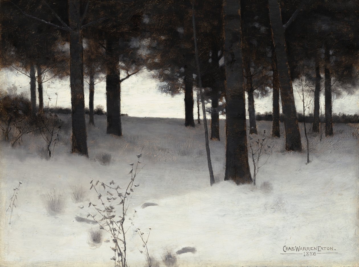 Woods in Winter, 1886. av Charles Warren Eaton