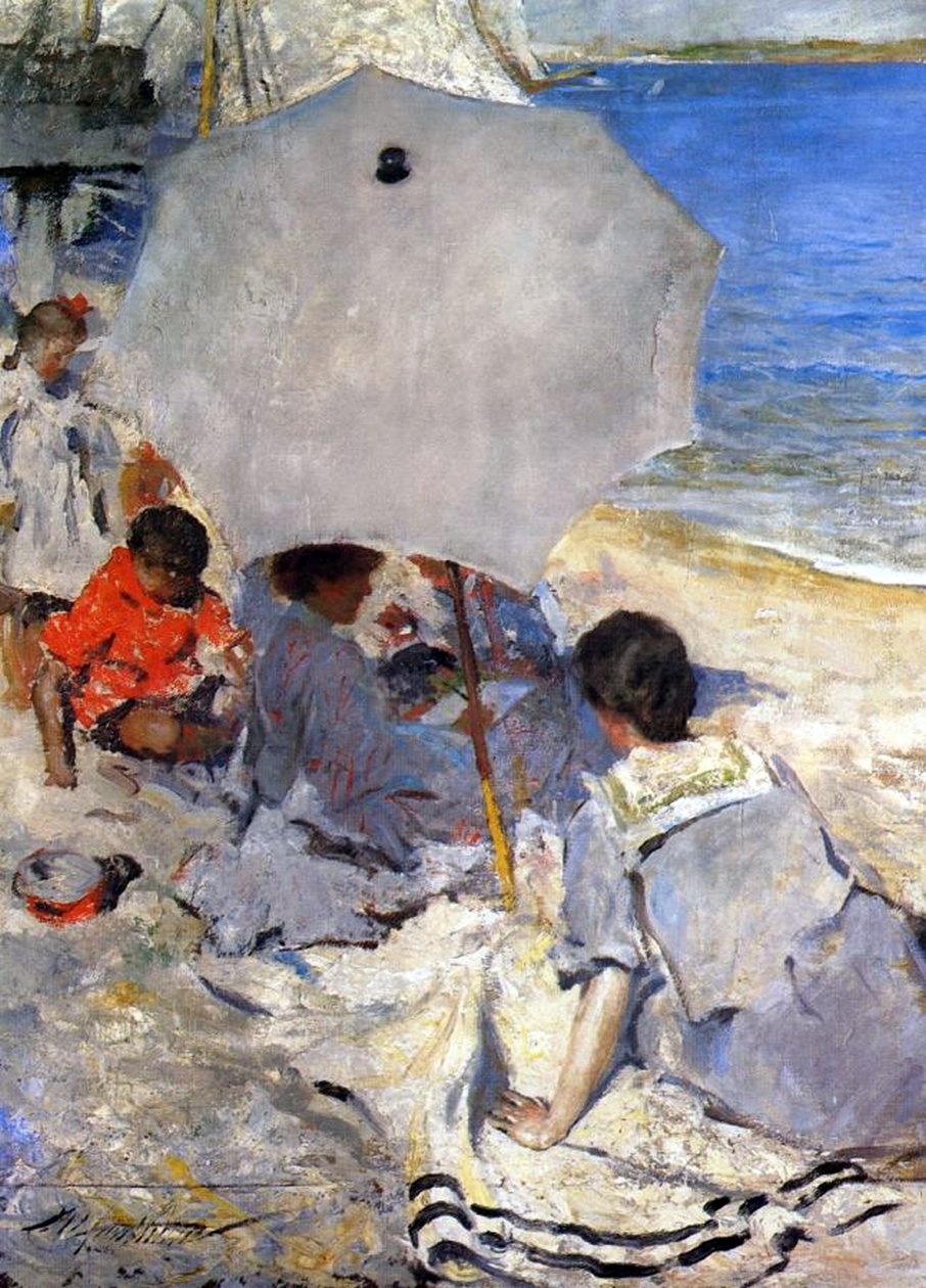 På stranden, ca. 1900-05 av Charles Webster Hawthorne