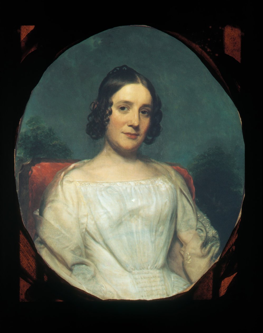 Fru Adrian Baucker Holmes, ca. 1850. av Charles Wesley Jarvis
