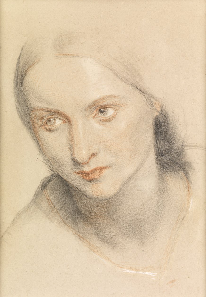 Studie av en kvinnes hode, 1894 av Charles West Cope