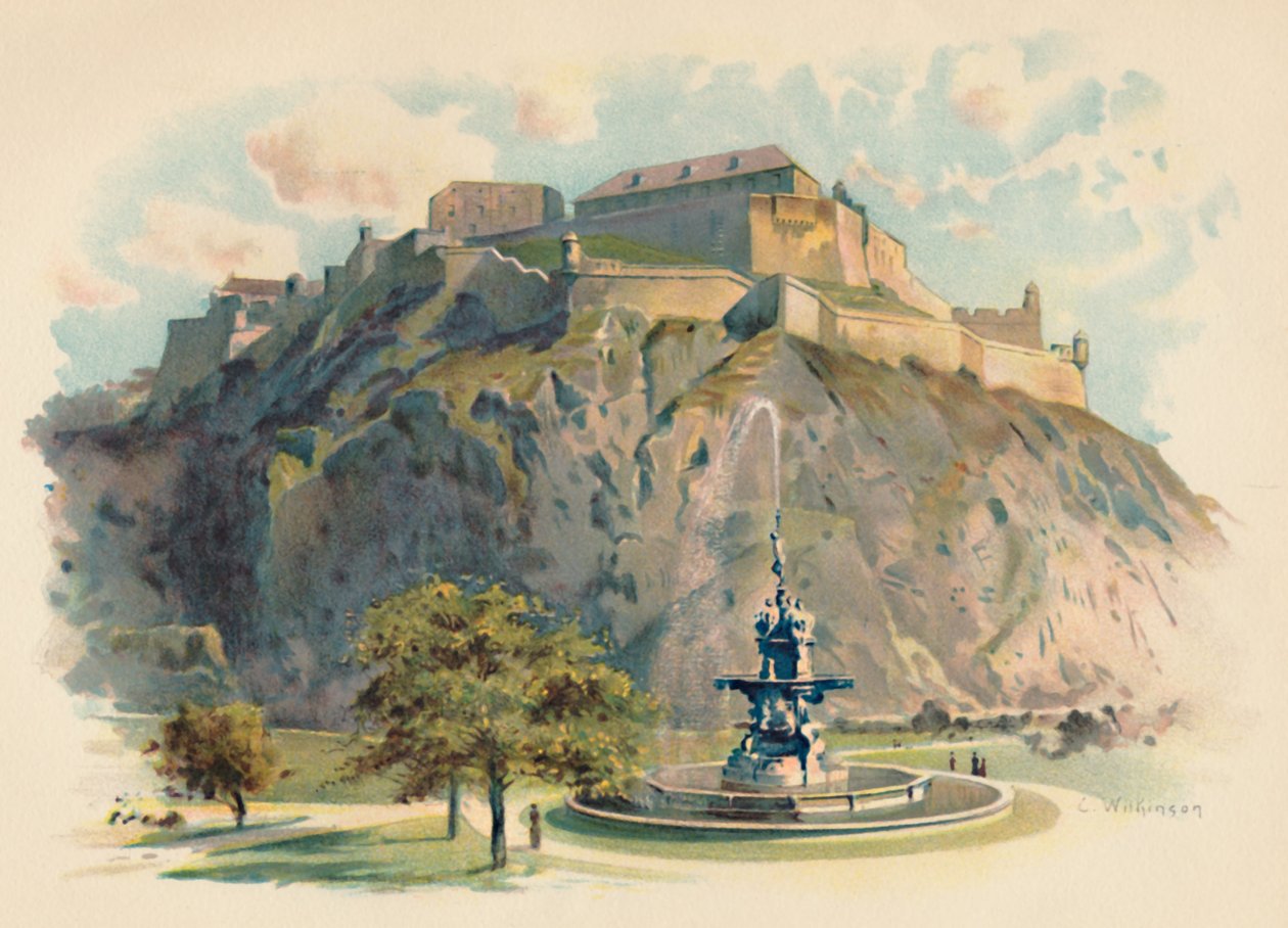 The Castle Rock, Edinburgh, ca 1890 av Charles Wilkinson