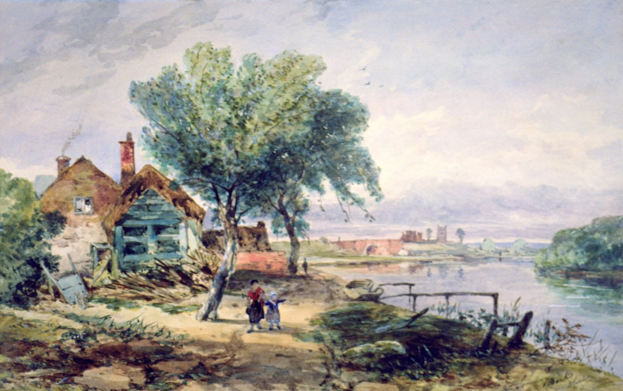 Utsikt over Themsen nær Sonning av Charles William Carter