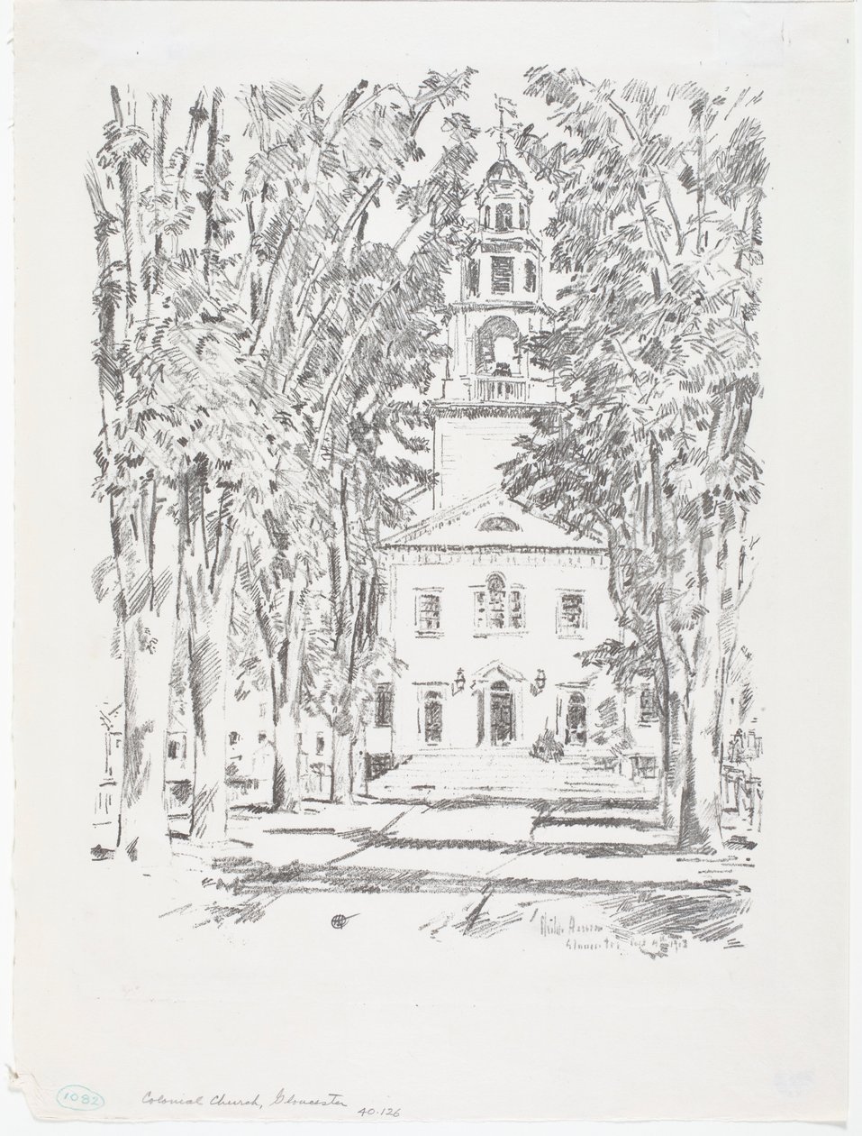Colonial Church, Gloucester av Childe Frederick Hassam
