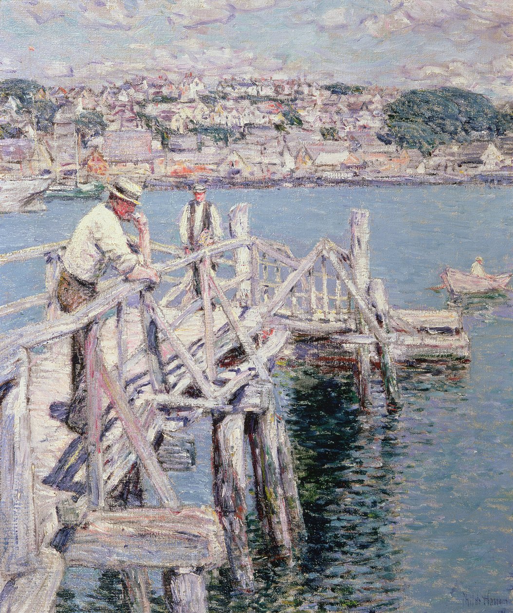 Dock Scene, Gloucester av Childe Frederick Hassam