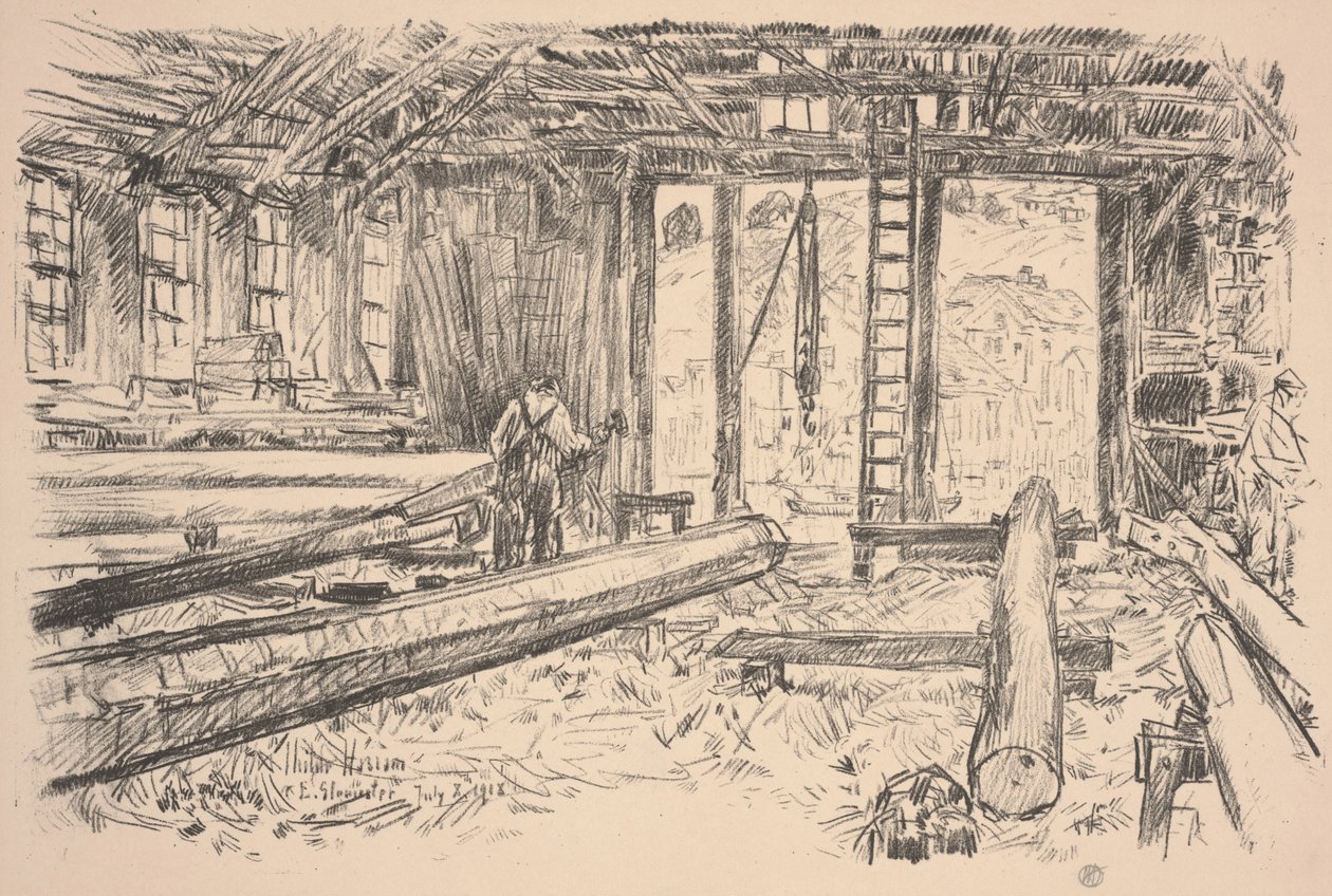 Spar Shop, Gloucester av Childe Frederick Hassam