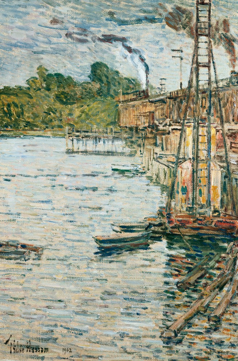 The Mill Pond, Cos Cob, Connecticut av Childe Frederick Hassam