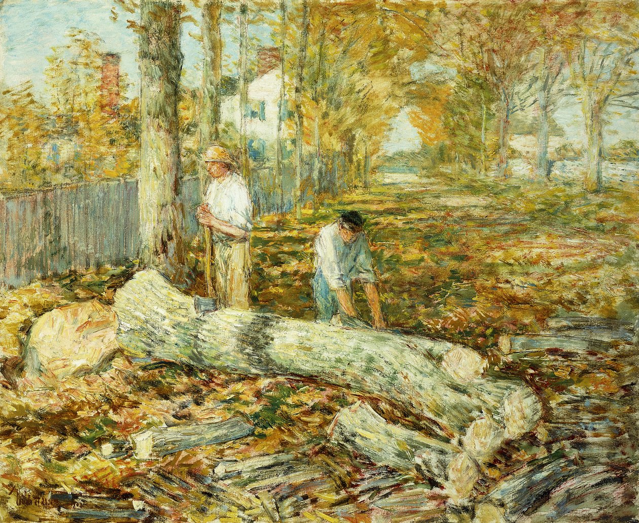 Vedhoggere (Den gamle alm) av Childe Frederick Hassam