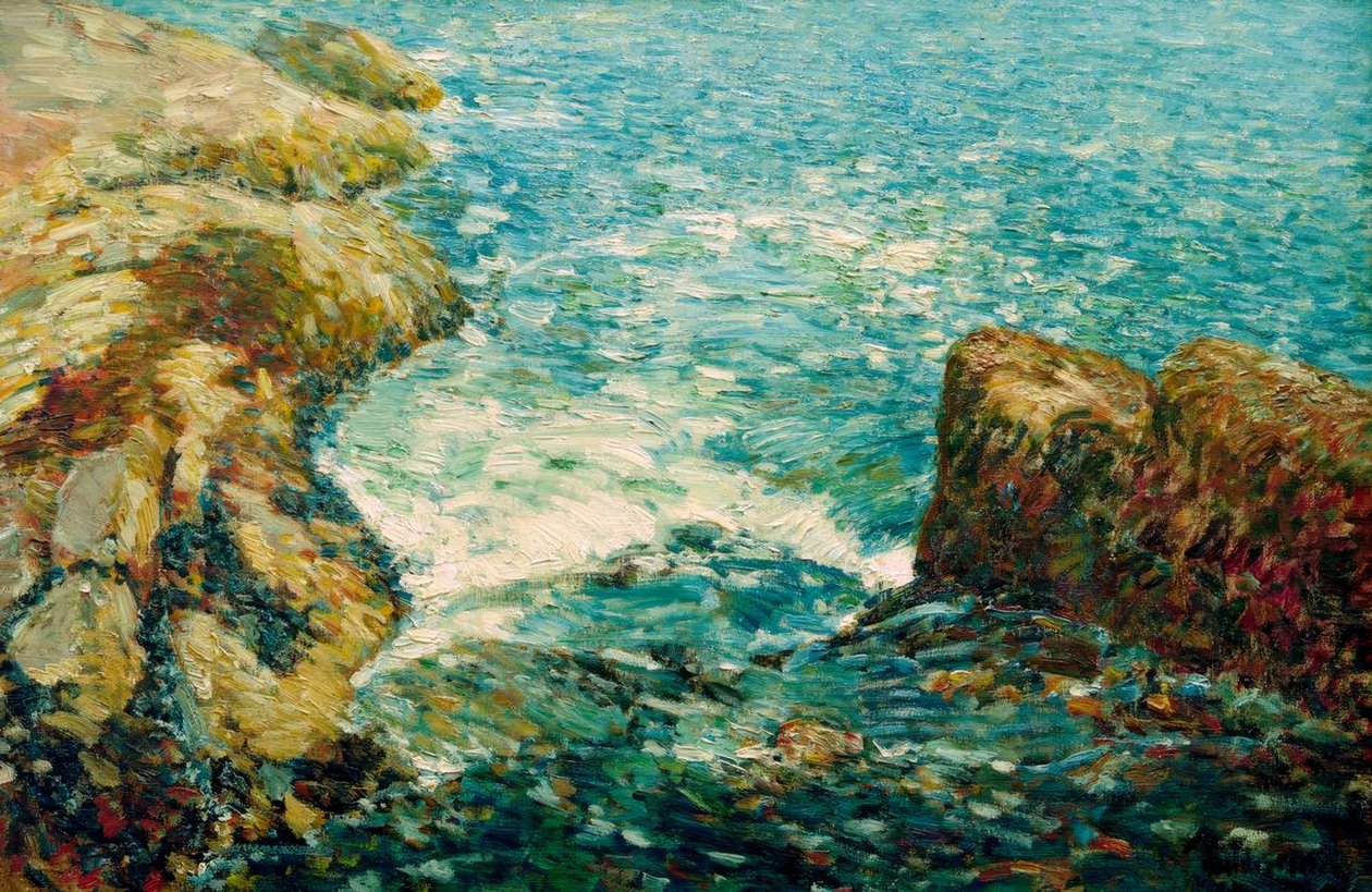 Surf og steiner av Childe Hassam