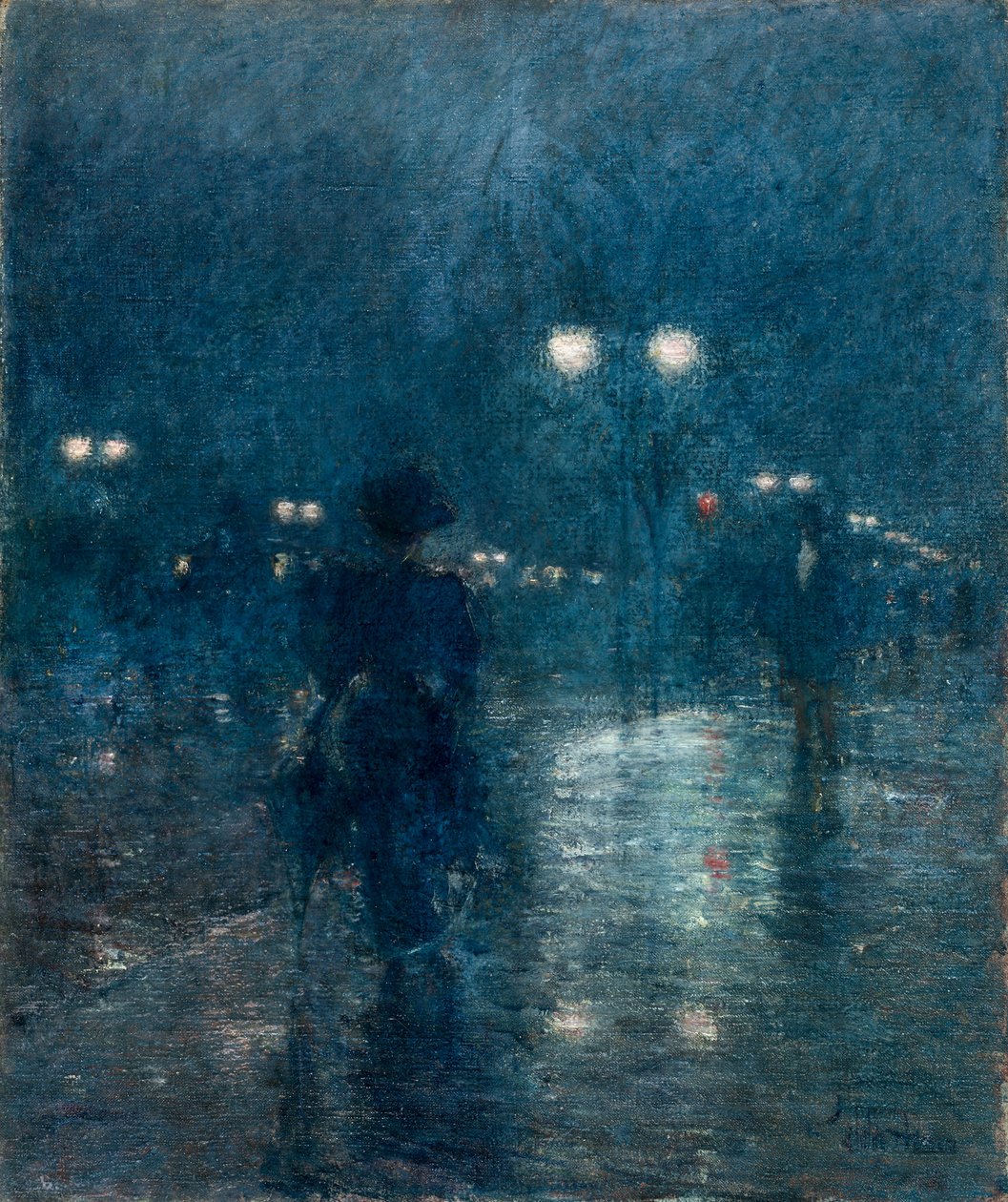 Fifth Avenue Nocturne, ca. 1895. av Childe Hassam