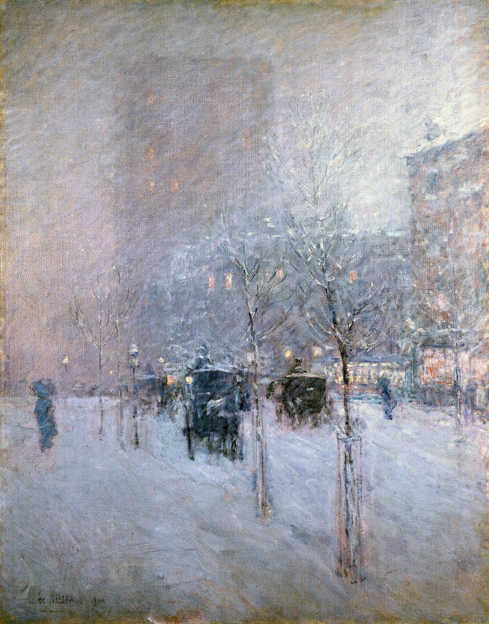 Sen ettermiddag, New York, vinter, 1900 av Childe Hassam