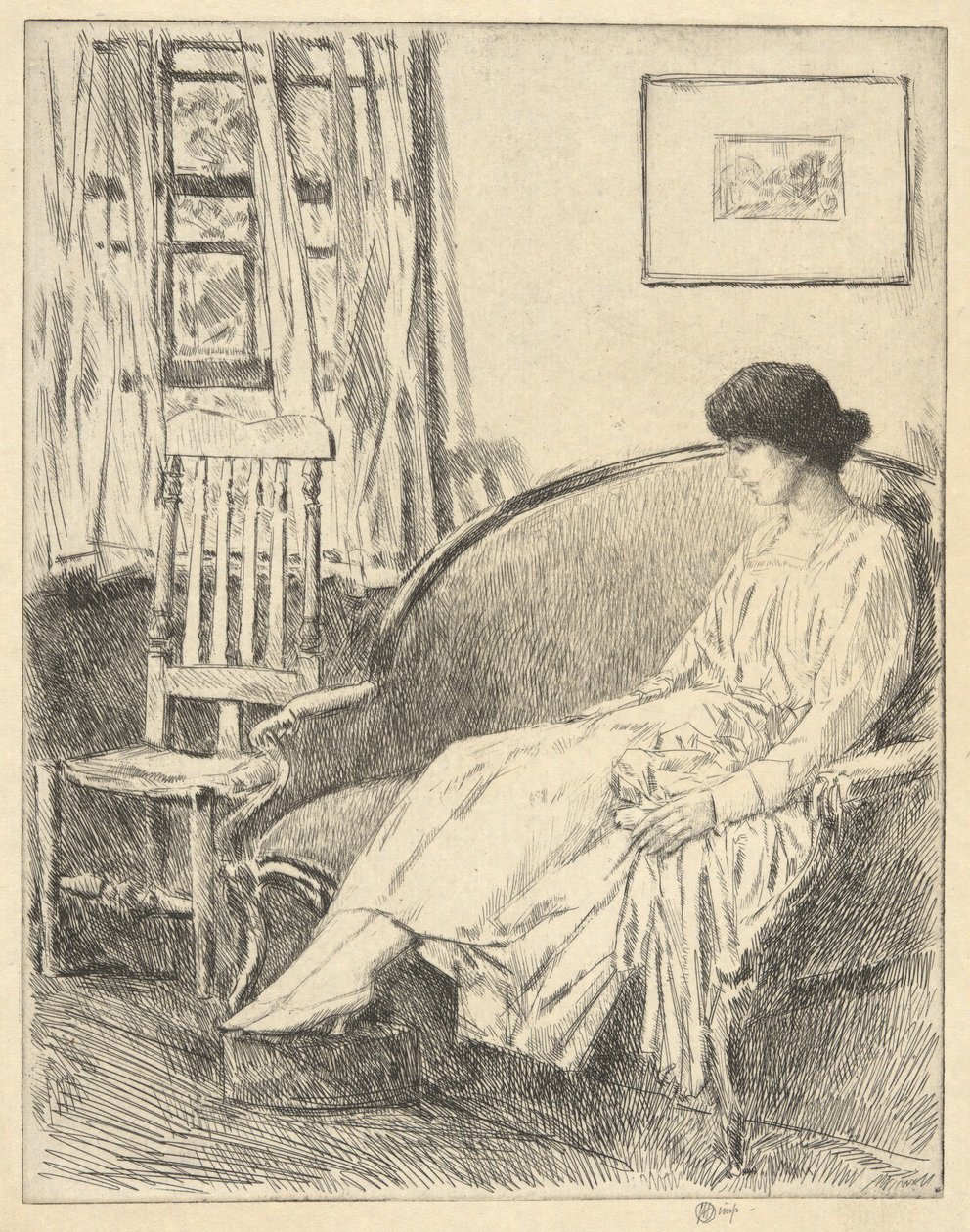 Åpent vindu av Childe Hassam