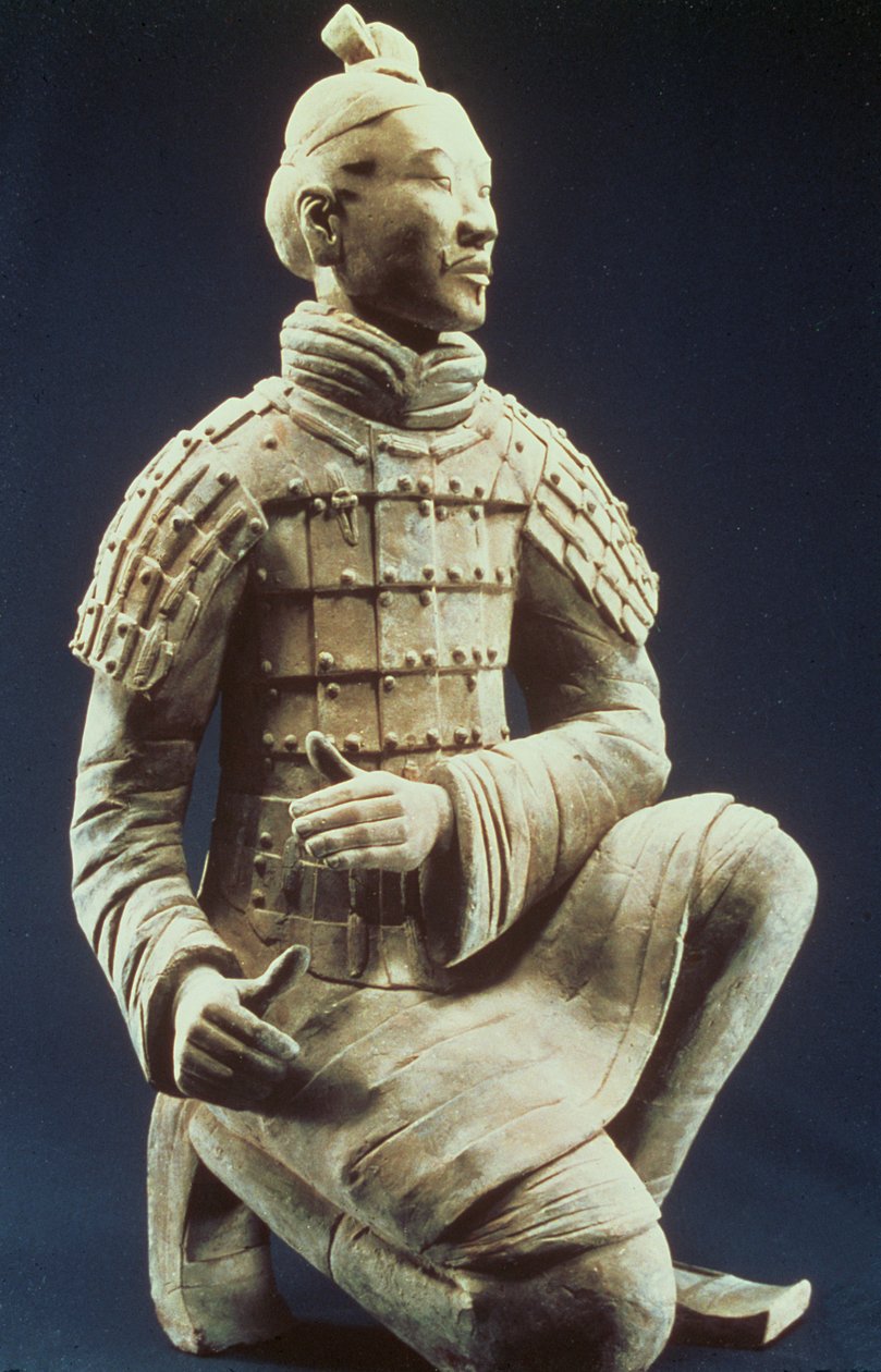 Terrakottahæren, Qin-dynastiet, 210 f.Kr. (terrakotta) av Chinese School