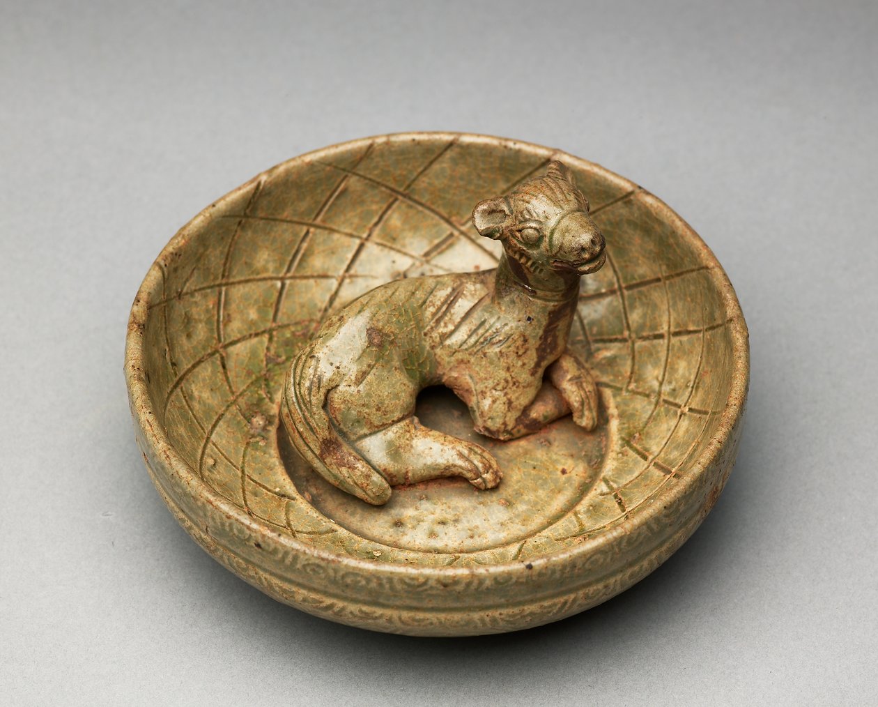 Dyr i penn, Western Jin, 265-316 (grønttøy) av Chinese School
