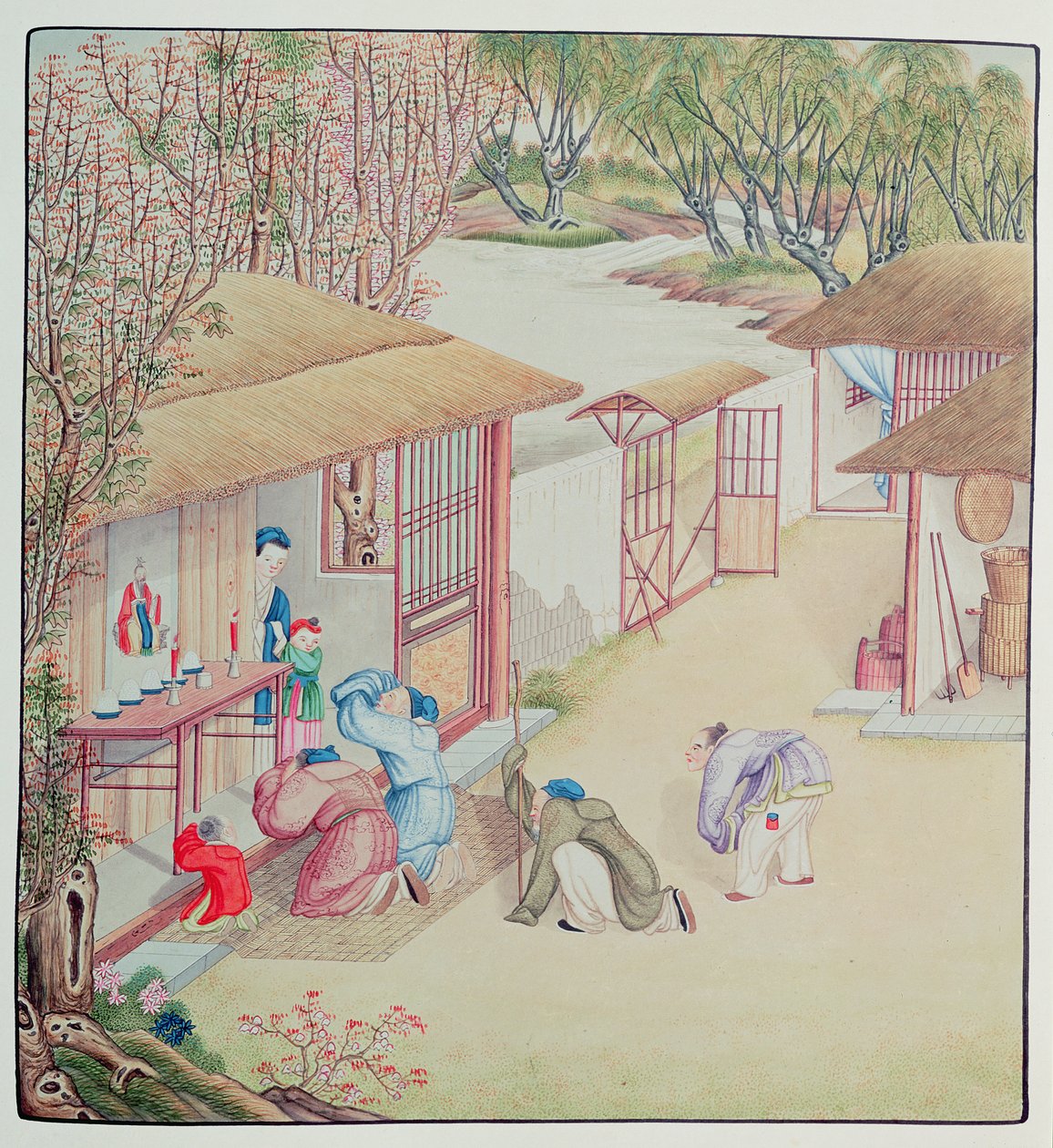 Andakt Scene av Chinese School