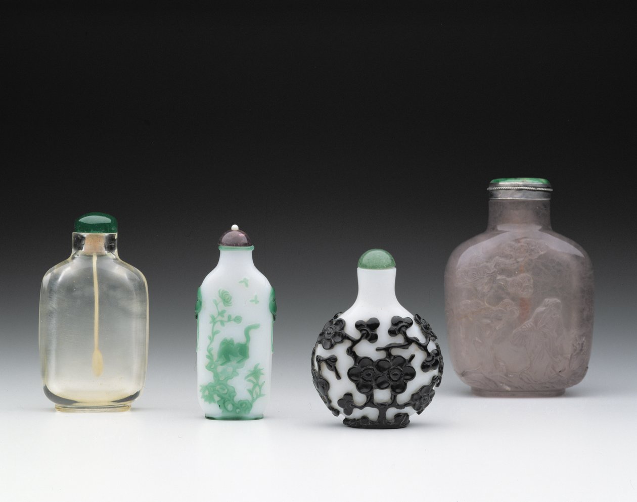Gruppe med snusbokser, kinesisk, 18.-19. (glass) av Chinese School