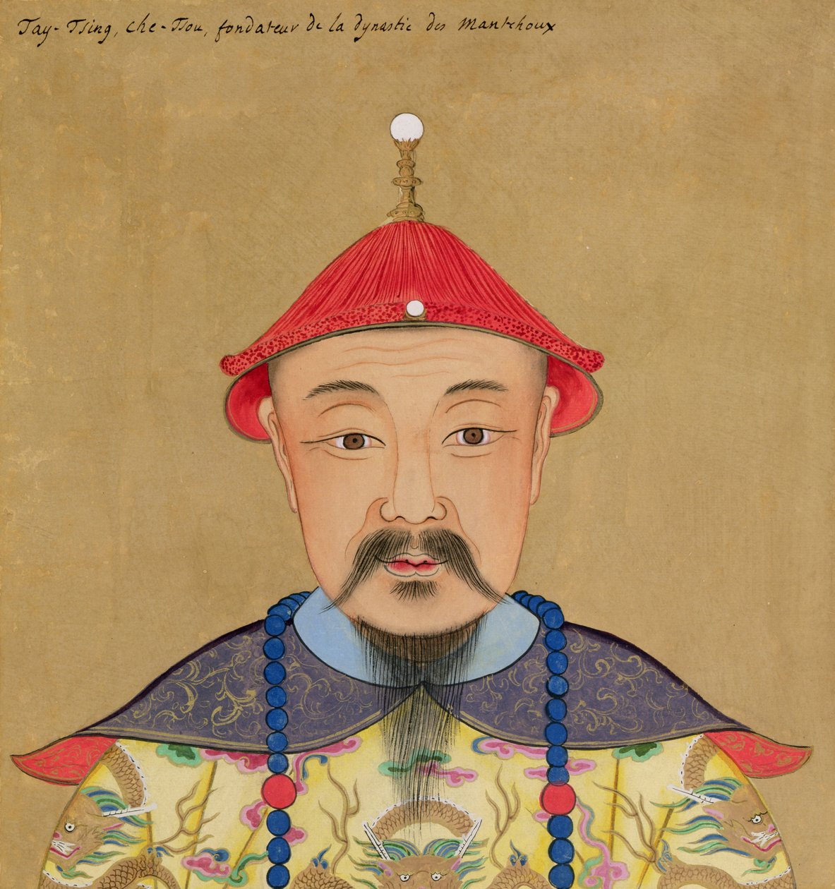 Portrett av Ti Qing Che-Tsu (1638-61) av Chinese School