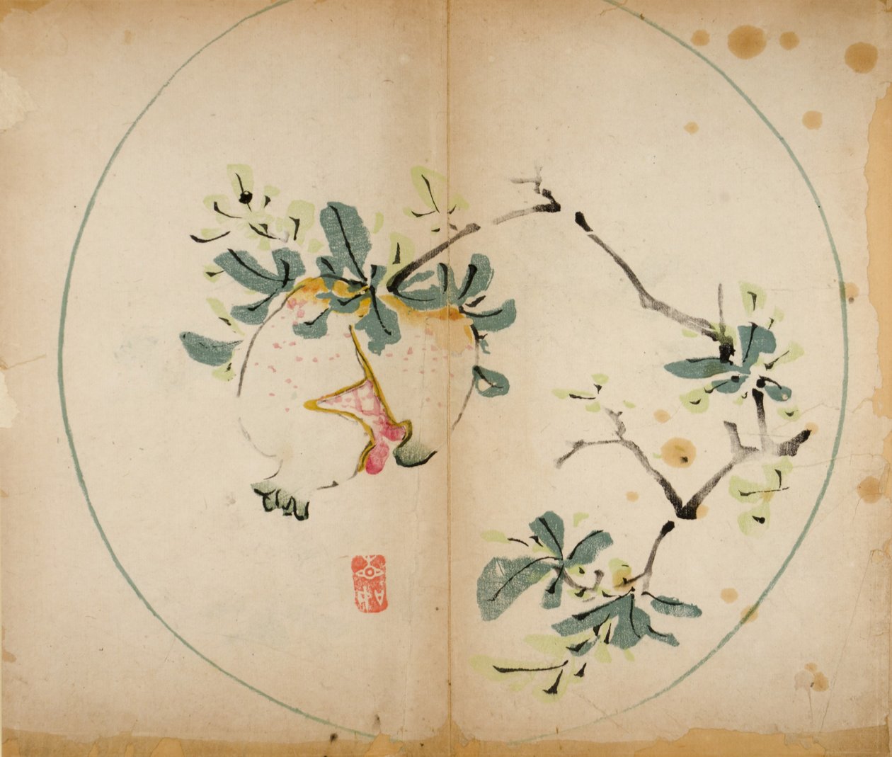 Ti Bamboo Studio Prints, 1643 (treblokk) av Chinese School